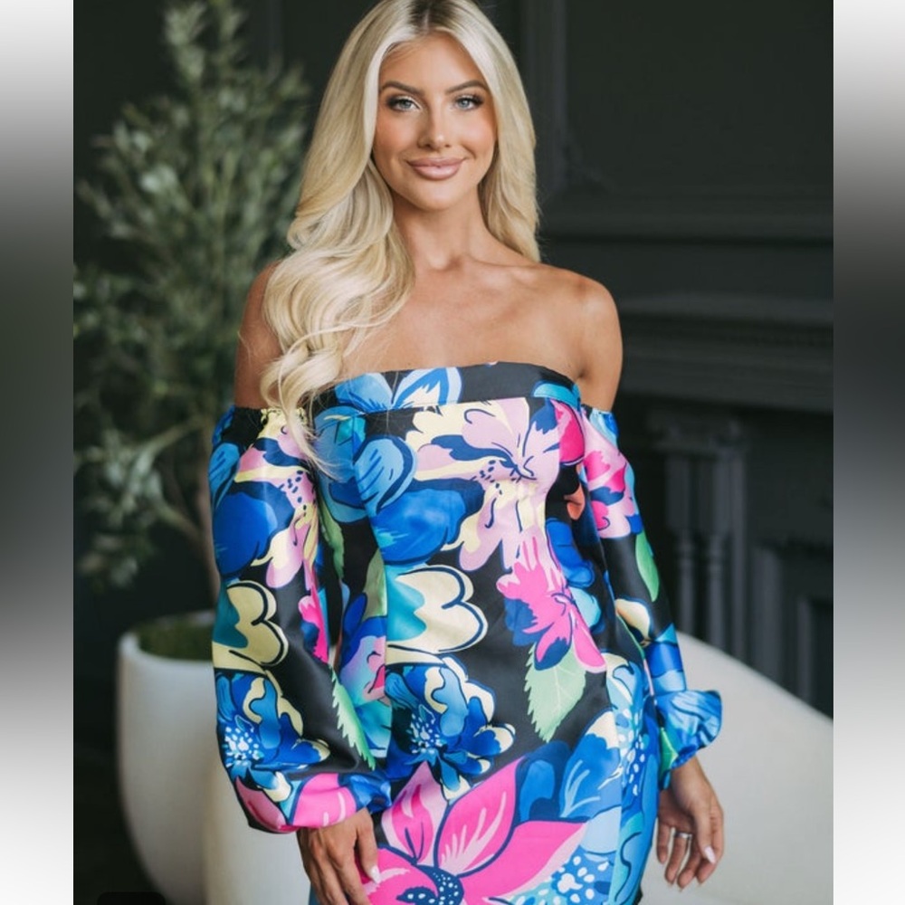 These Three Boutique Vibrant OTS Dress